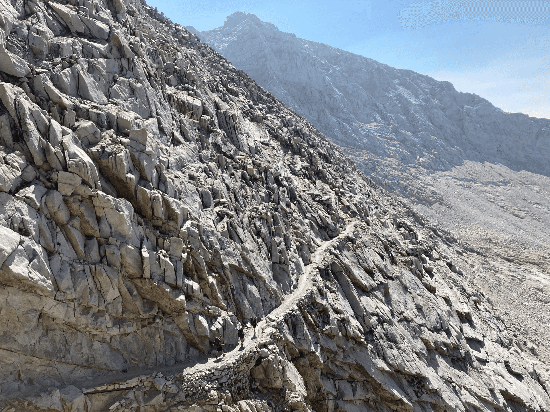 Through hiking the John Muir Trail in the Sierra.